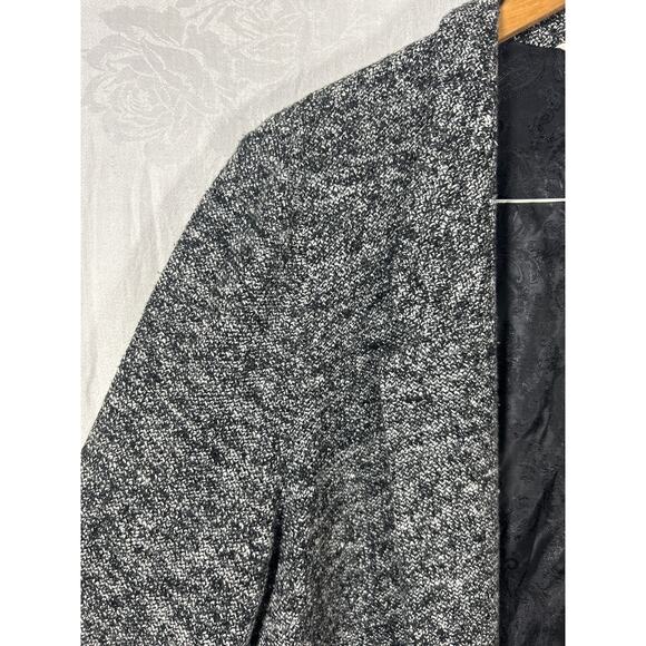 Soft Surroundings Blazer 2x Gray Tweed Paisley Lined Unstructured Long Pockets - Picture 5 of 11
